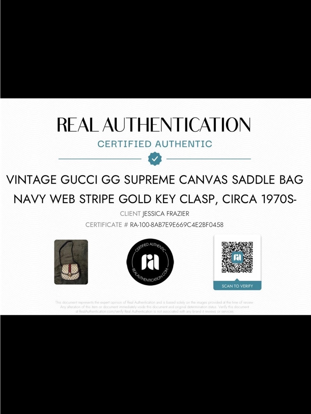 Vintage 80s Gucci GG Monogram Navy Crossbody Bag Web Stripe Gold Key Clasp - Picture 13 of 13